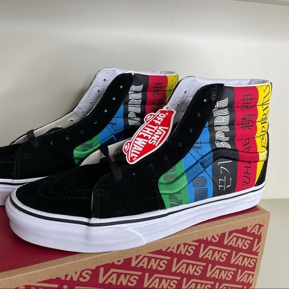 New! VANS Sk8 Hi Top Espiritu Mens Sz 11 Multi Color Skateboard Sneakers. - Picture 2 of 6